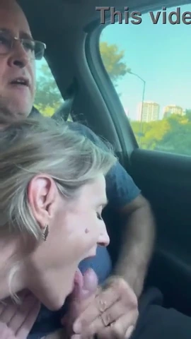 Blonde babe gets facial in car after passionate sex porn video